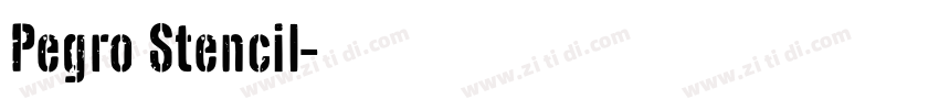 Pegro Stencil字体转换